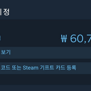 스팀월렛 6만원 75%선물식 판매 합니다 :)