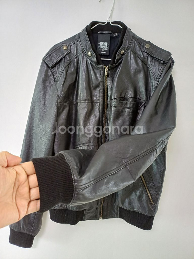 남성 탭맨 블루종 리얼 라이더자켓 (블랙95-슬림100--3