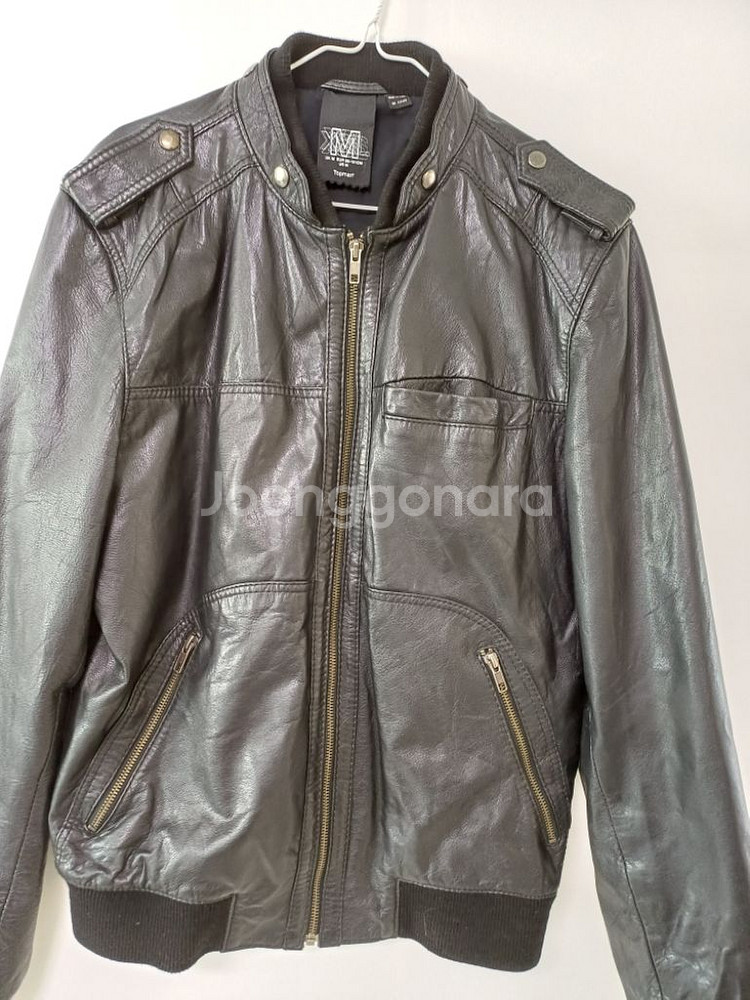 남성 탭맨 블루종 리얼 라이더자켓 (블랙95-슬림100--4