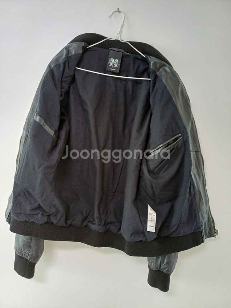 남성 탭맨 블루종 리얼 라이더자켓 (블랙95-슬림100--5