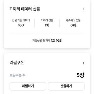 Skt 데이터 2기가