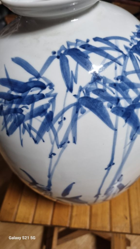 청화백자대형고구마호--6