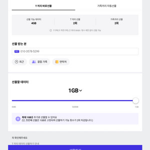 skt데이터 1기가