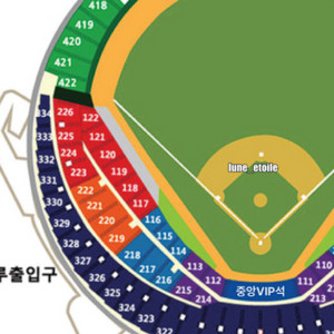 플래이오프4차전 삼성x엘지 3루 113구역 1열 테이블