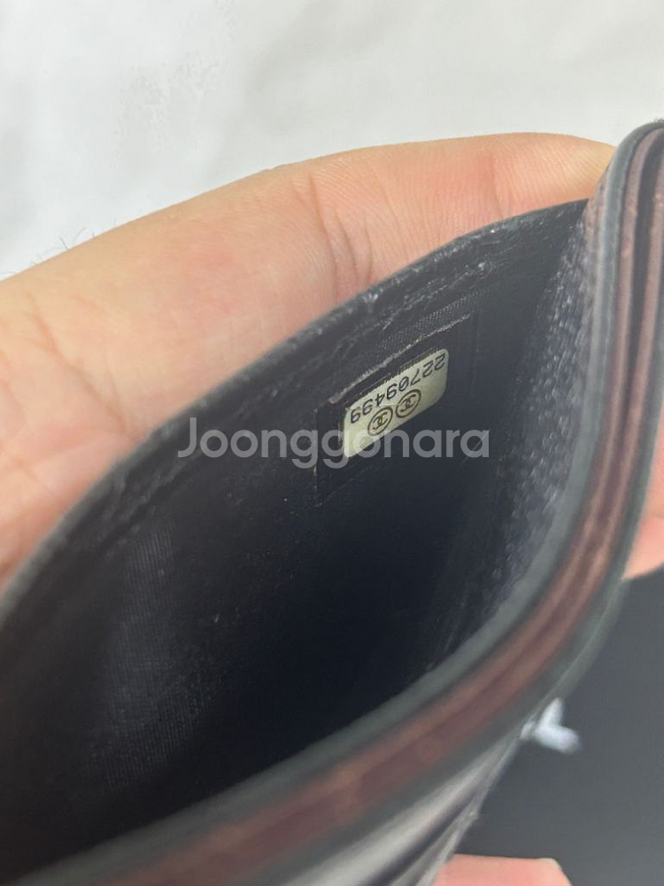 샤넬 클래식 캐비어 금장 카드지갑 (내장칩)--4