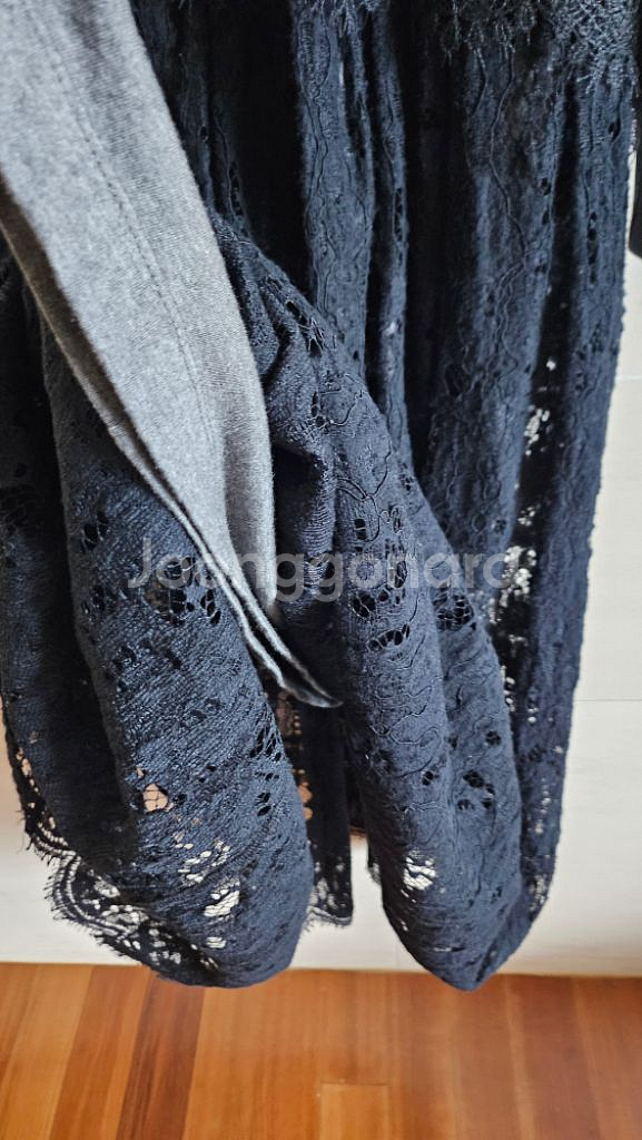 (정품) 오즈세컨 레이스 배색 롱원핏--8