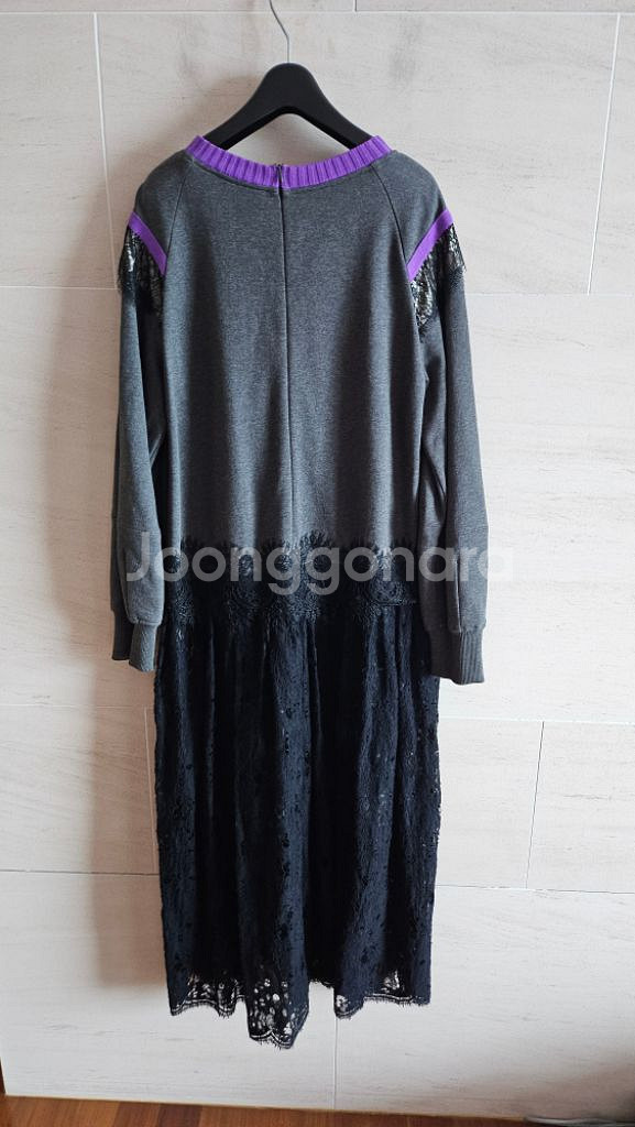 (정품) 오즈세컨 레이스 배색 롱원핏--6