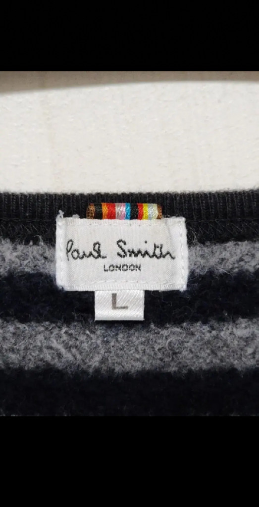 (M) 폴스미스 니트조끼 블랙 베스트 무지 일본판 이미지