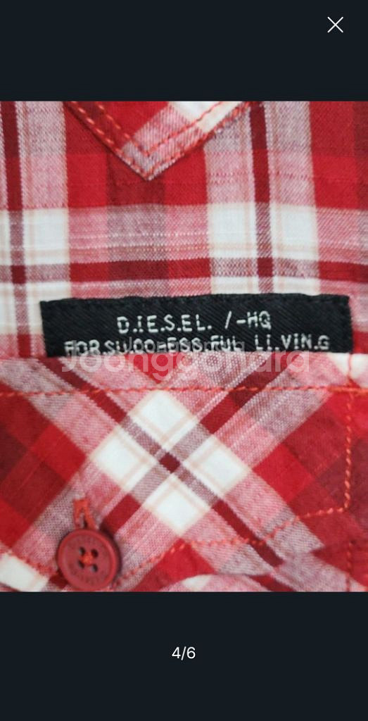 (M) 디젤 셔츠 체크 남방 포켓 캐주얼 DIESEL--3