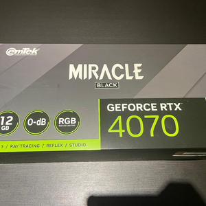 이엠텍 지포스 RTX 4070 MIRACLE BLACK