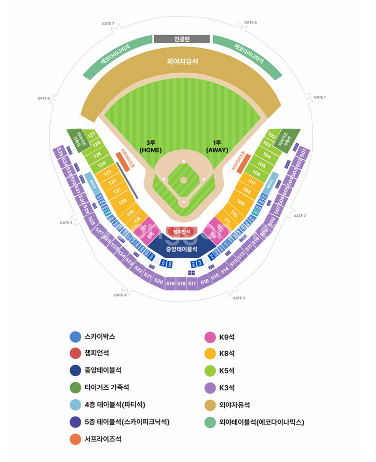 한국시리즈1차전 3루k3 532블럭 10열 2연석 통로--0