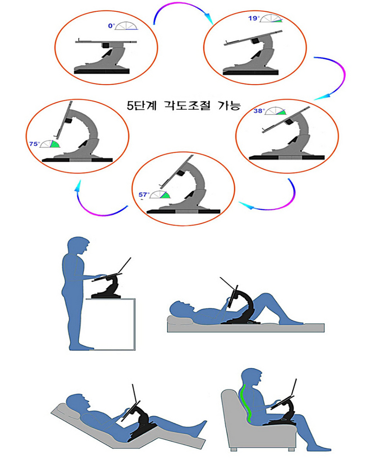 누워서하는 침대 책상--5