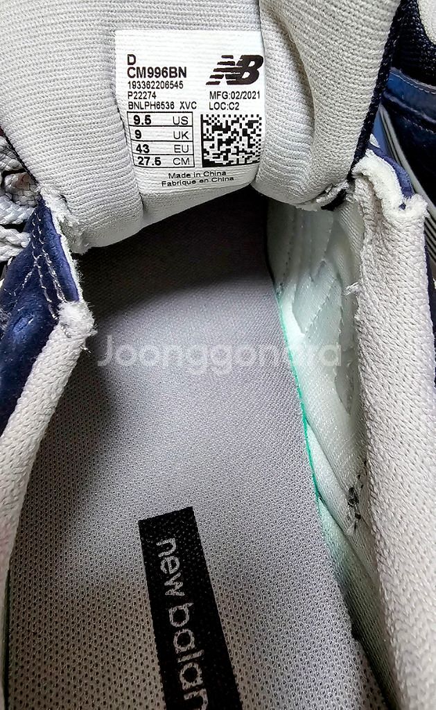 뉴발란스 996 남성용 운동화 네이비 CM996NV2--4