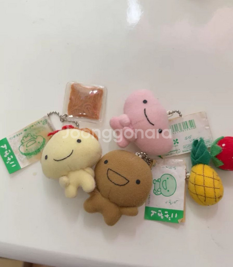 고전 코게빵 딸기빵 야끼소바 파인애플 인형 키링--1