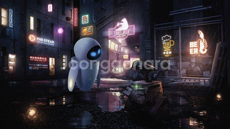 Pixar WALL-E 영화 월-e 절판 희귀 아트북--6