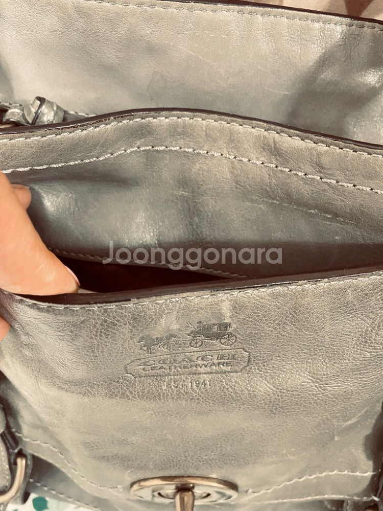코치가죽백--7