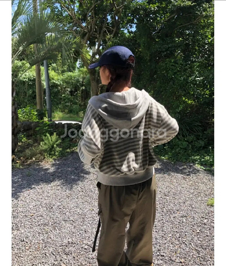 단가라후드집업 트레이닝복 운동복 후드티 에이블리--2