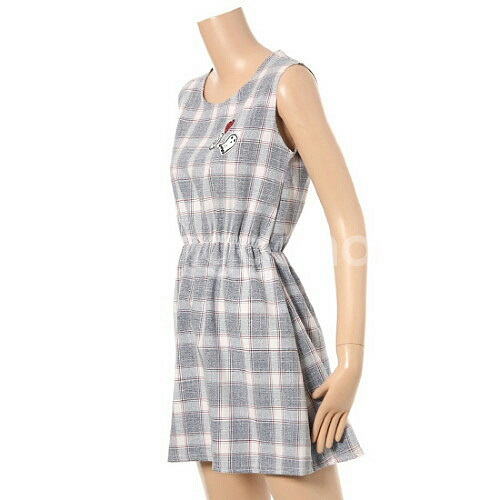 청순 르샵 체크원피스 일본빈티지--0