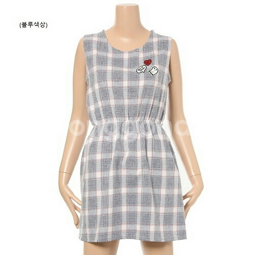 청순 르샵 체크원피스 일본빈티지--1