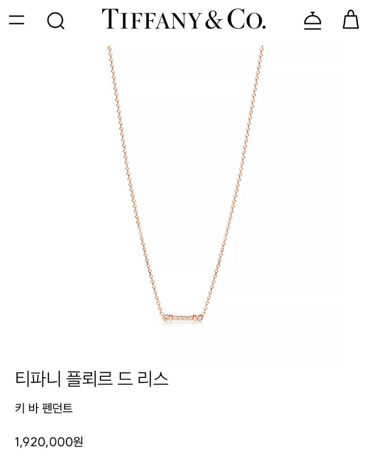 티파니 플뢰르 드 리스 목걸이--3