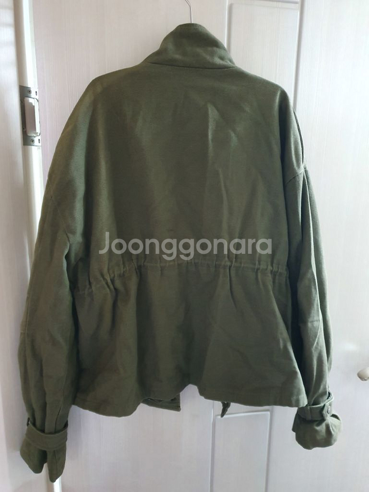 하자 카키 야상 자켓 FREE 사파리 점퍼 소매 허리--3