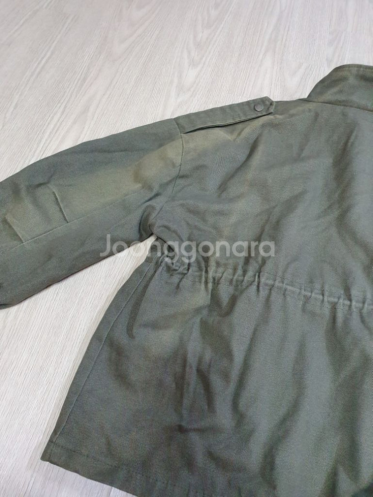 하자 카키 야상 자켓 FREE 사파리 점퍼 소매 허리--5