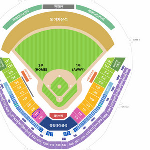 한국시리즈 2차전(수요일)K9 117블럭 33열 4연석