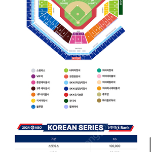 한국시리즈 3차전 외야패밀리석 2연석/4연석