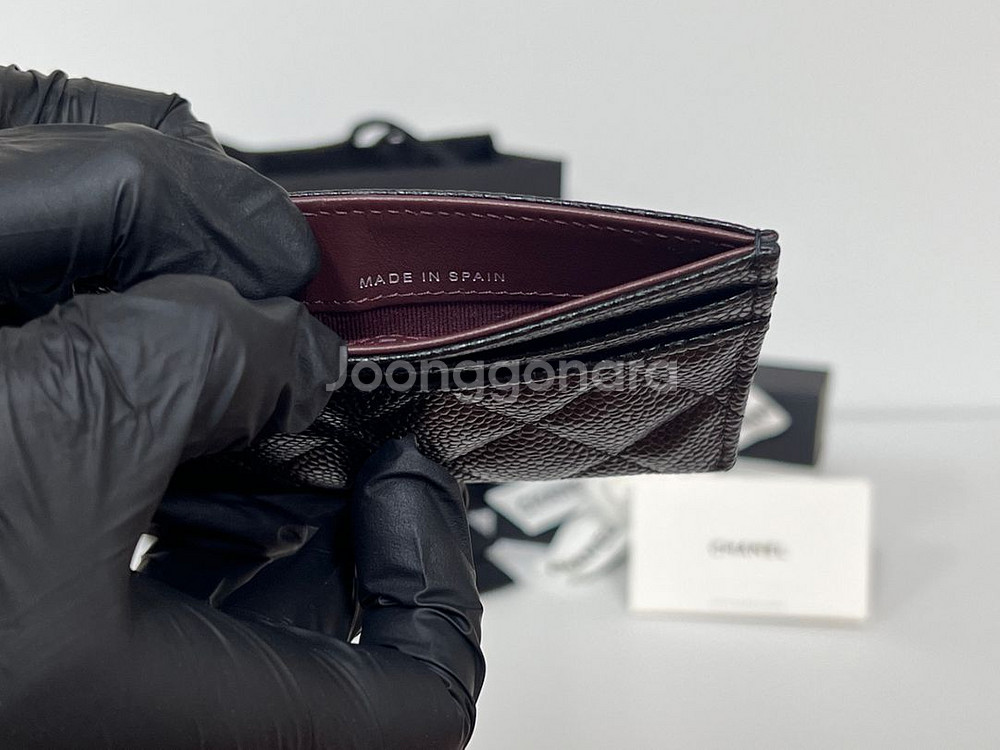 [새제품] 샤넬 카드홀더 캐비어 은장 AP0213--2