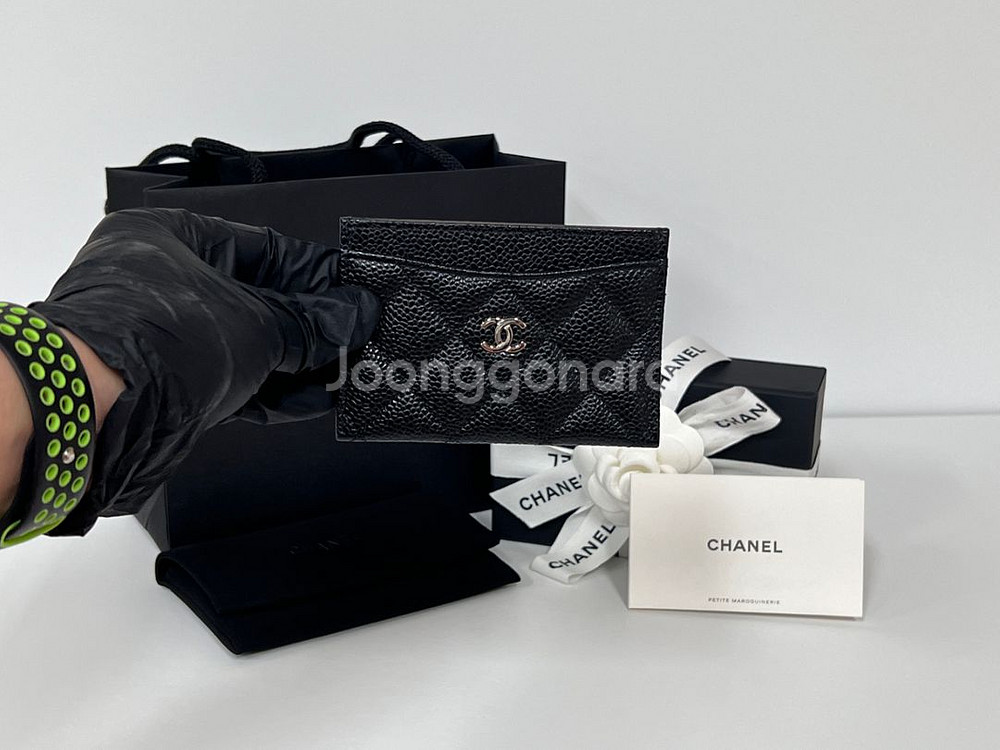 [새제품] 샤넬 카드홀더 캐비어 은장 AP0213--4