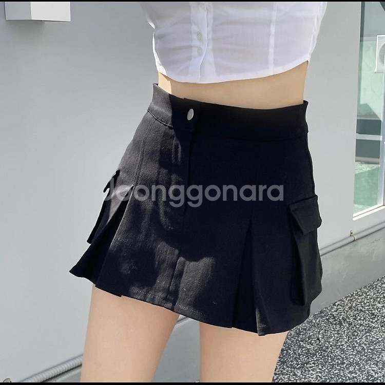 카고 미니 스커트 블랙--0