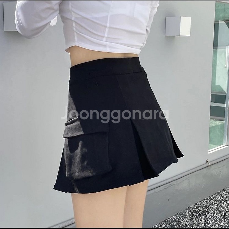 카고 미니 스커트 블랙--1