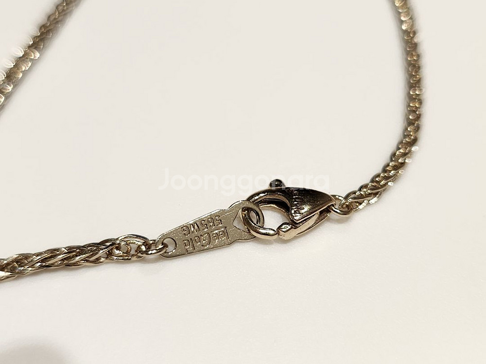 슬림팔찌 14k 무도금화이트--1