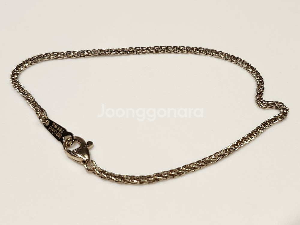 슬림팔찌 14k 무도금화이트--2