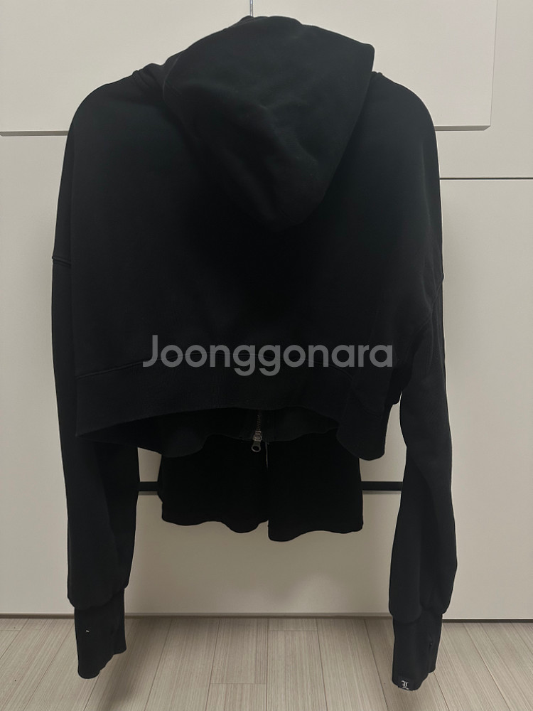 크롭 후드집업--1