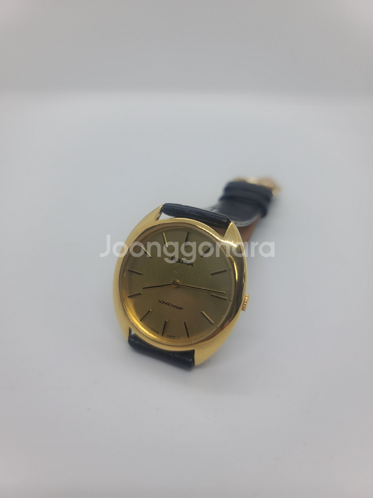 빈티지 부로바 롱샴 남성 수동 태엽식 가죽시계/SWIS--2