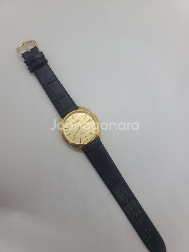 빈티지 부로바 롱샴 남성 수동 태엽식 가죽시계/SWIS--3