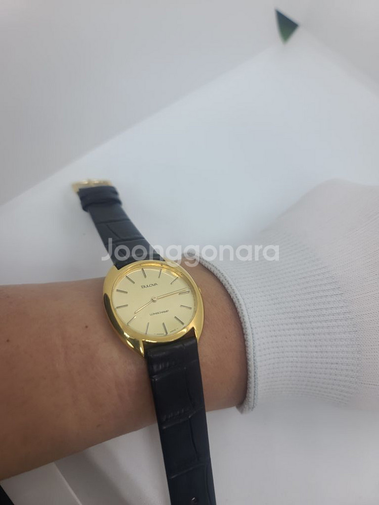 빈티지 부로바 롱샴 남성 수동 태엽식 가죽시계/SWIS--6