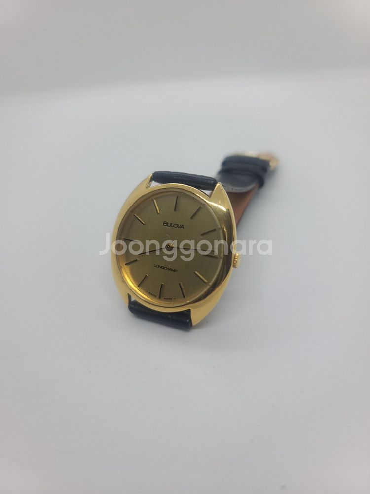 빈티지 부로바 롱샴 남성 수동 태엽식 가죽시계/SWIS--5