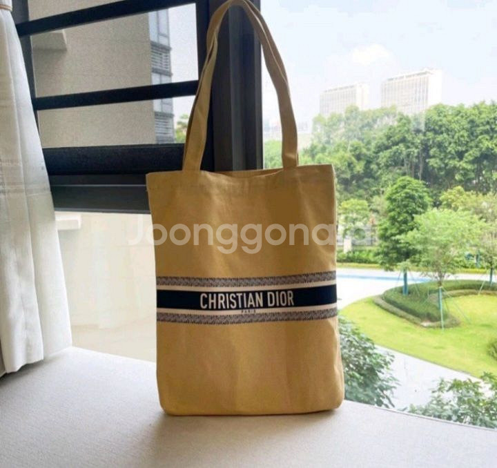 디올 고급 캔퍼스천 에코백(새상품)--3