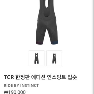 자전거 하의 / 자이언트 TCR 한정판 인스팅트 빕숏