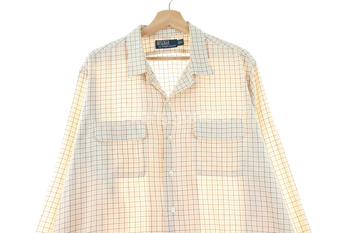 (XL) 폴로 랄프로렌 셔츠 남방 체크패턴 아메카지--1