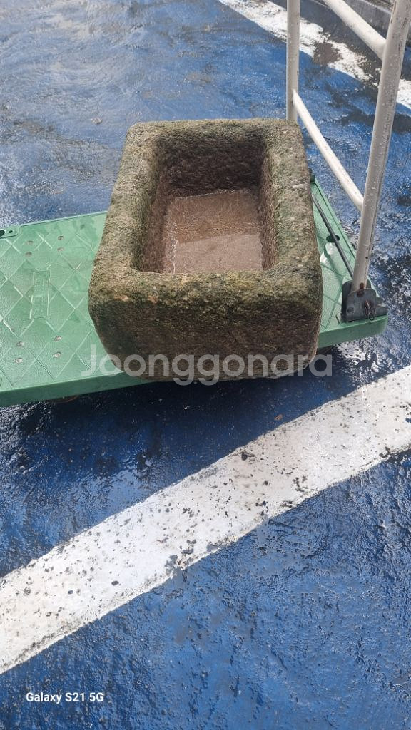 조선시대화강암사각돌절구(출토품)--6