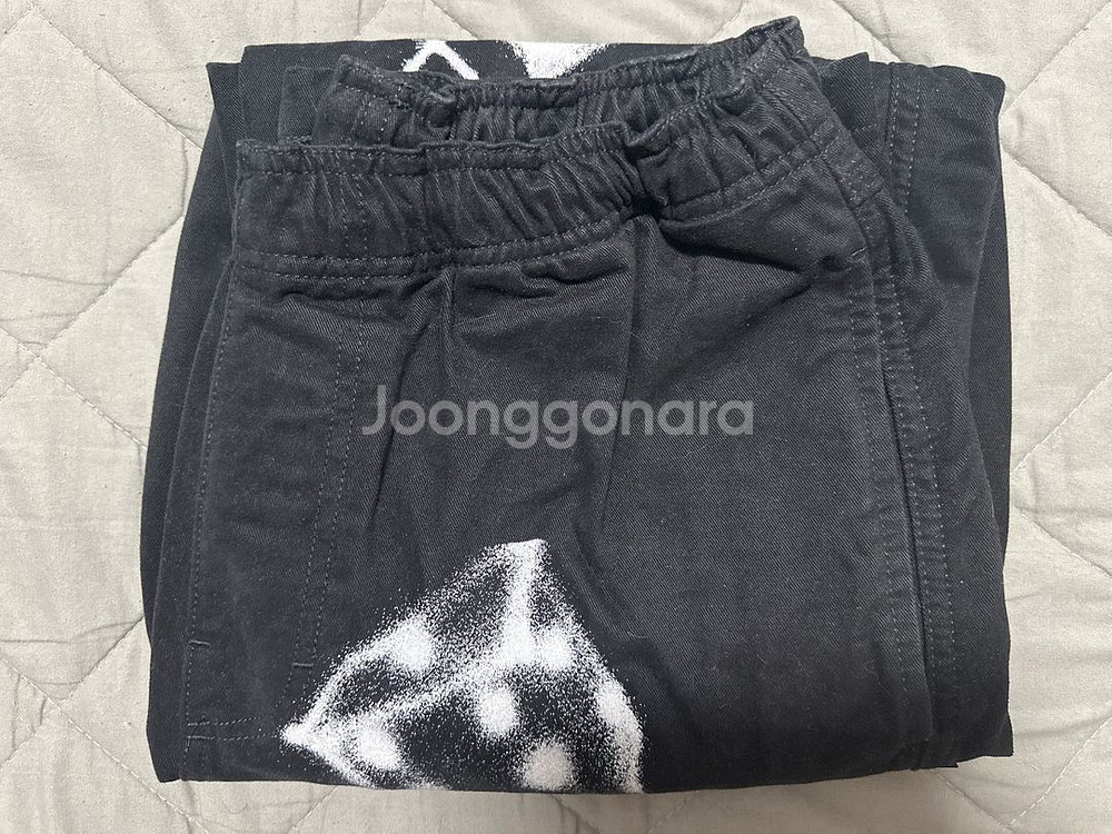 스투시 에어브러쉬 아이콘 비치 팬츠 블랙--1
