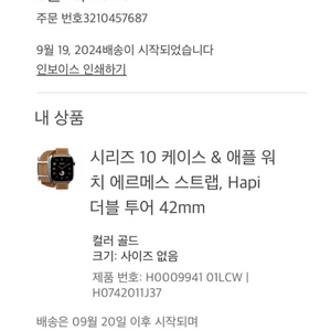 애플워치10 에르메스 42mm 풀박스