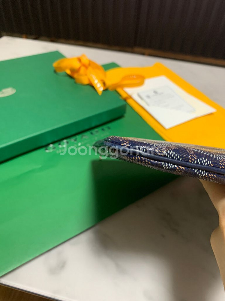 고야드 스페셜컬러 네이비 클러치mm--4