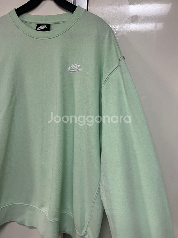 나이키 맨투맨 파스텔 민트 크루넥 퓨추라 테리 티셔츠--2
