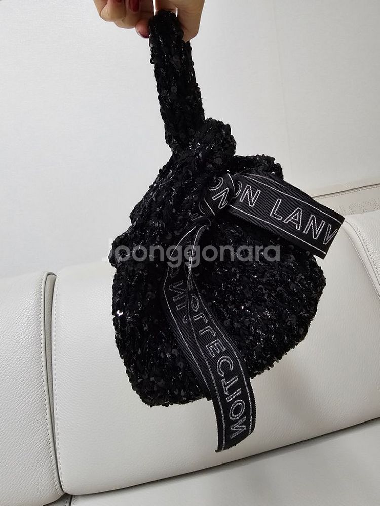 랑방컬렉션, 글리터 시퀸 토트백, 블랙--1