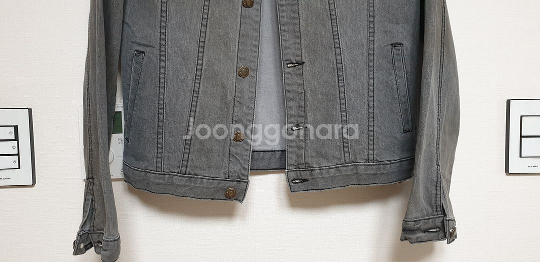 남성 데님 청자켓 그레이 M--2