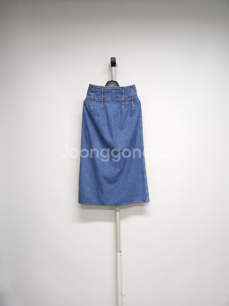 산드로 SANDRO 데님 하프하이웨스트 롱 스커트 55--1